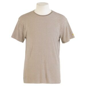 Tommy Jeans Mens L‎ Vintage 2000 Striped T Shirt Brown Beige Y2K Retro Casual